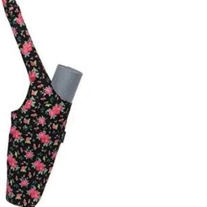 Women's Floral Black w Roses Yoga Mat Sling Bag Lish NWT